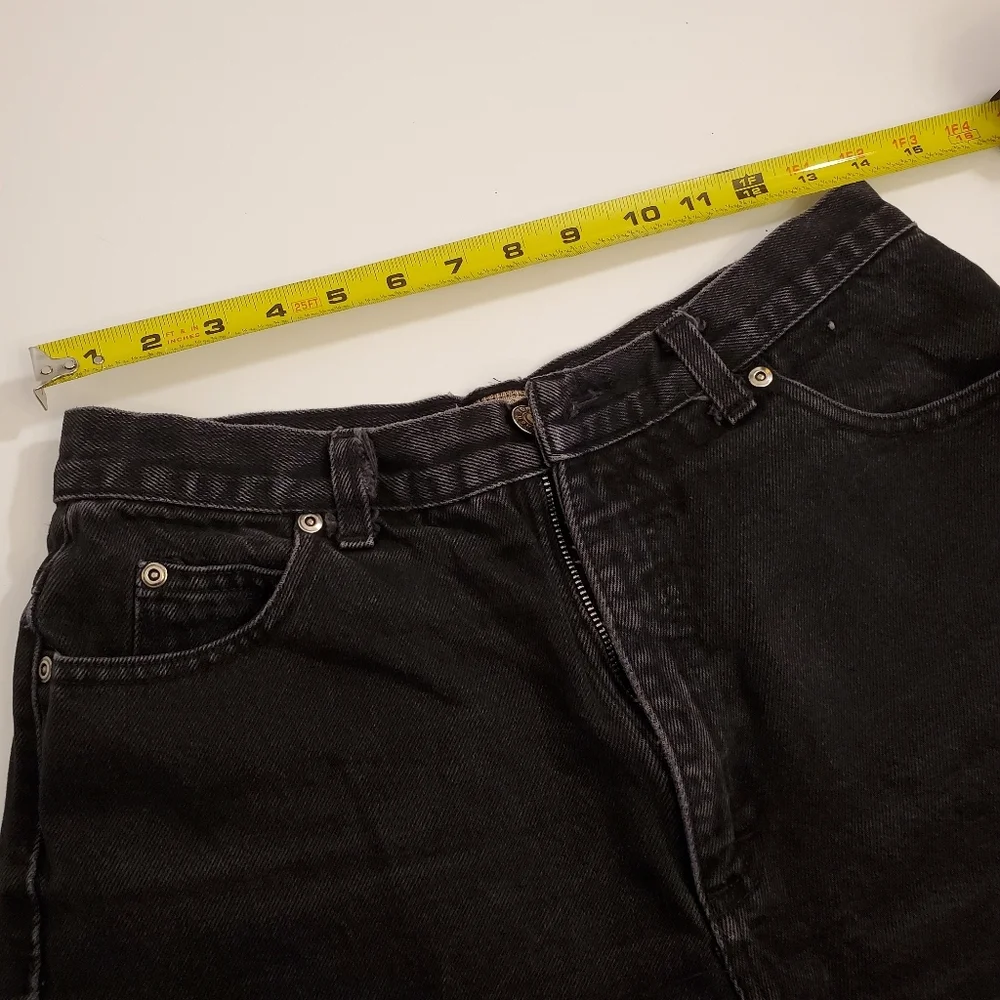 Vintage 90's NY Line Black Denim Distressed Shorts - Picture 7 of 10